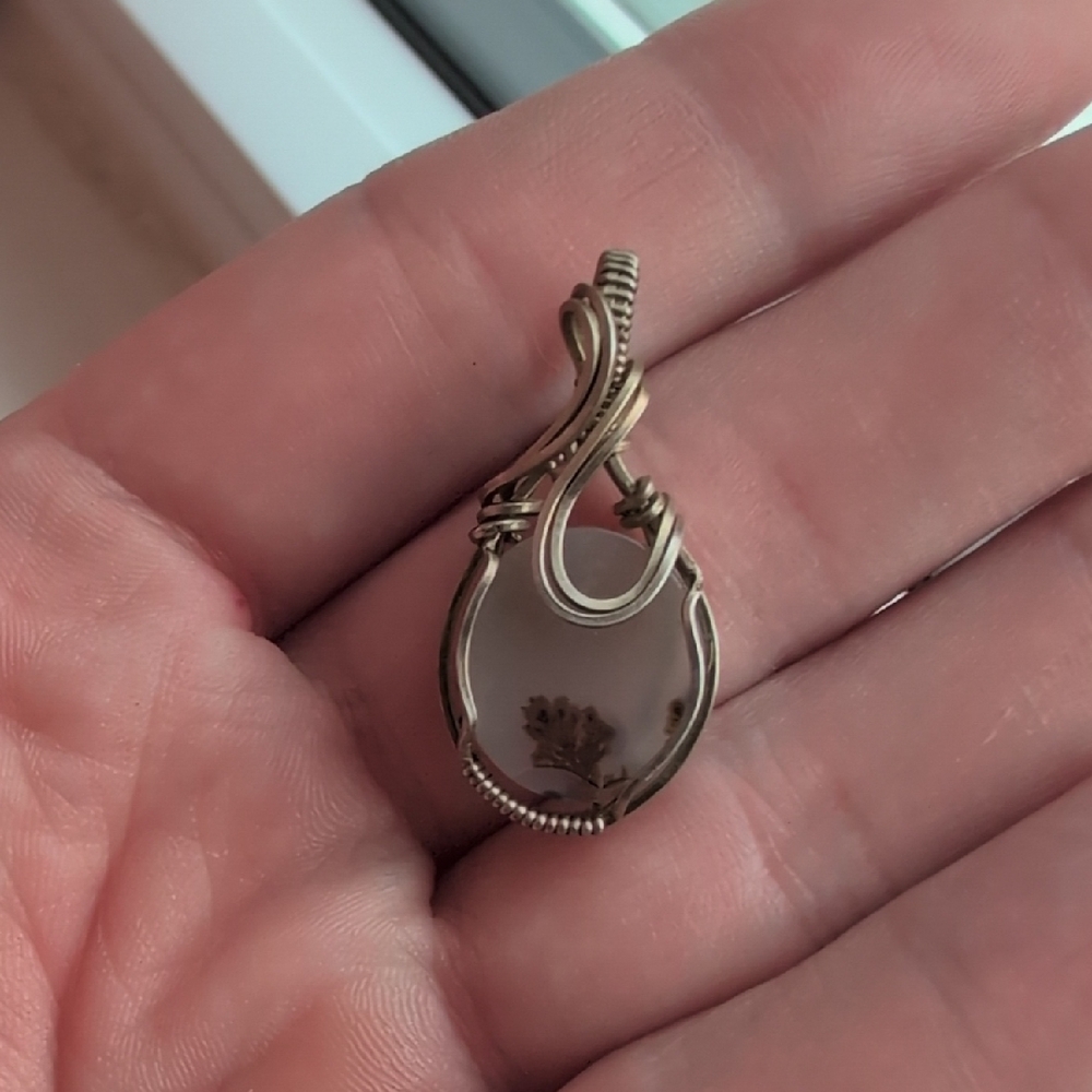 Sterling Silver Dendritic Agate Pendant